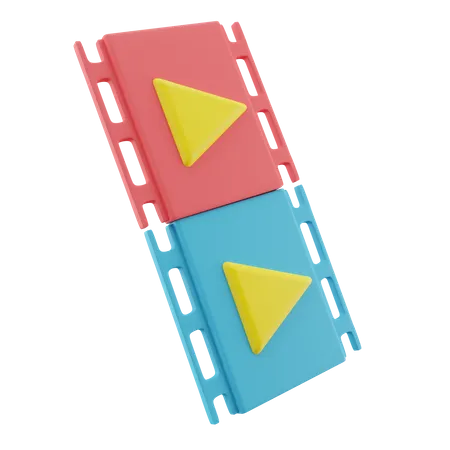 Filmrolle-Multimediaplayer  3D Icon