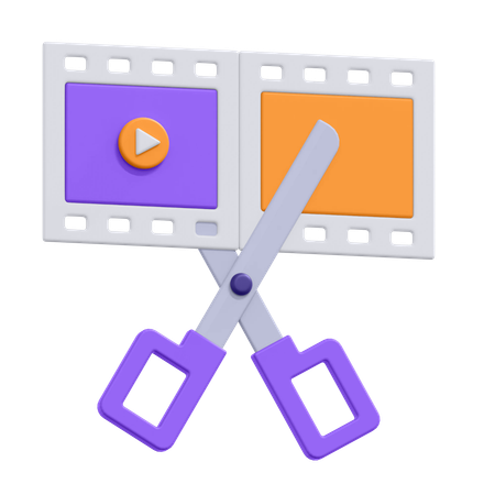 Filmschnitt  3D Icon