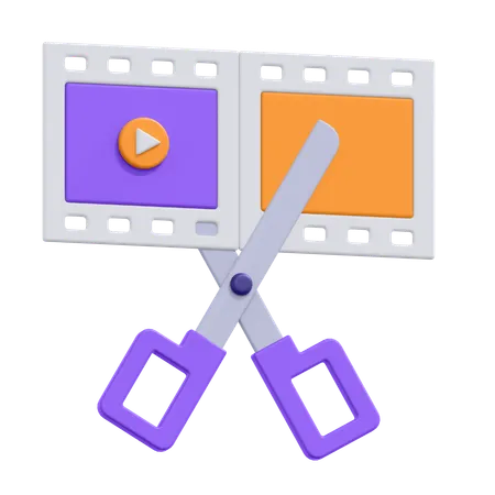 Filmschnitt  3D Icon