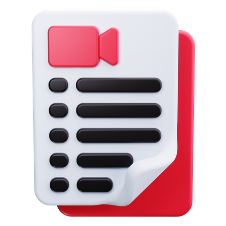 Drehbuch  3D Icon