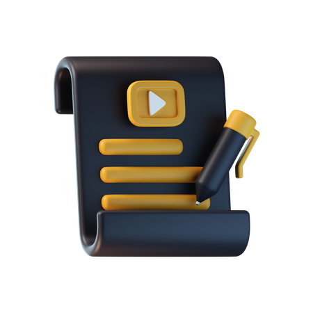 Drehbuch  3D Icon