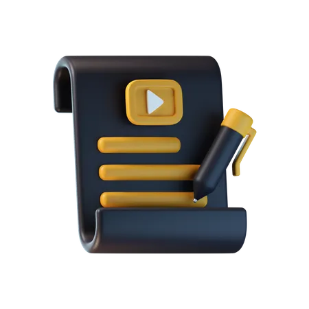 Drehbuch  3D Icon