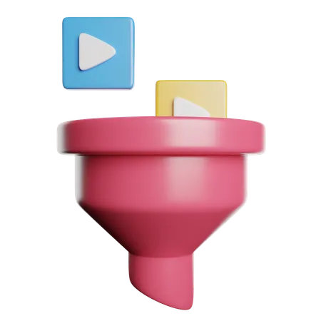 Filter Funnel Content 3D Icon