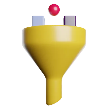 Filter Funnel Sort 3D Icon