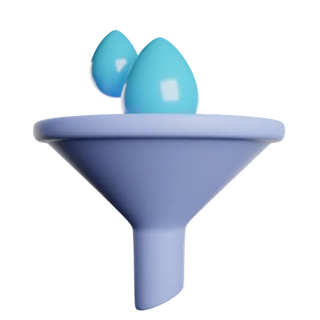 Filter Water Funnel 3D Icon