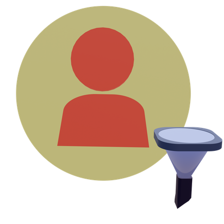 Filter Account  3D Icon