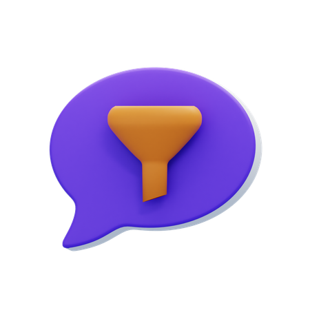 Chat-Blase filtern  3D Icon