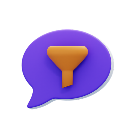 Filter Chat Bubble  3D Icon