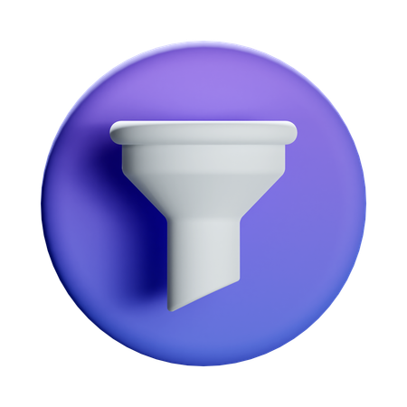 필터 깔때기  3D Icon