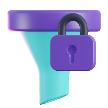 Filter Lock  3D Icon