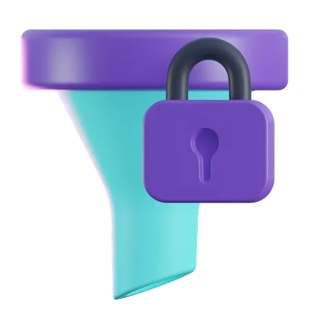 Filter Lock  3D Icon