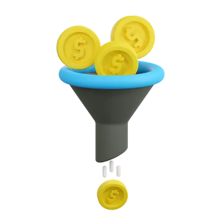 Filter money  3D Icon
