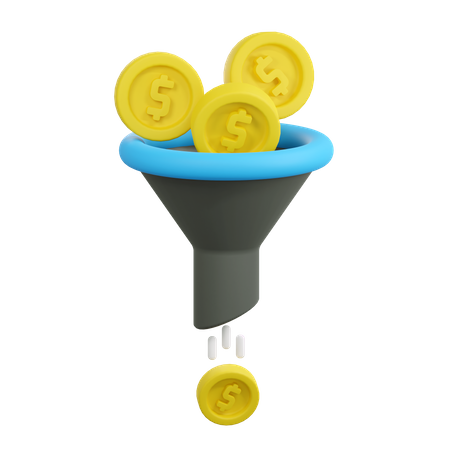 Filter money  3D Icon