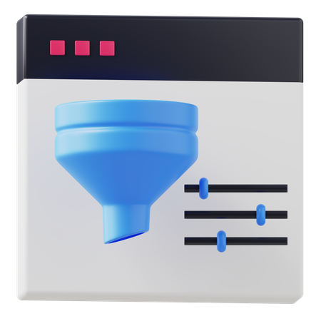 Filter Web  3D Icon
