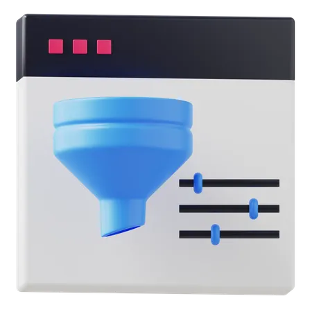 Filter Web  3D Icon