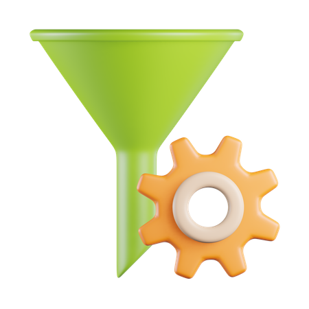 Filtereinstellung „Grüne Sortierung“  3D Icon