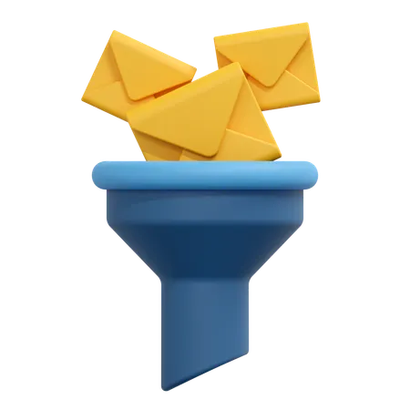Filtering Message  3D Icon