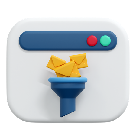 Filtrage des messages  3D Icon