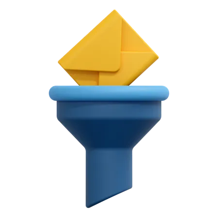 Mensagem de filtragem  3D Icon