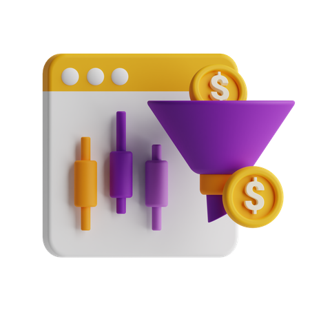 Filtre financier  3D Icon