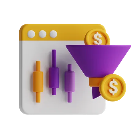 Filtre financier  3D Icon