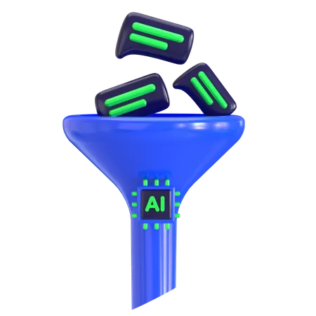 Ilustracao 3 D Do Filtro Ai Boa Para Design De Inteligencia Artificial 3D Icon