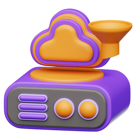 Filtro de computación en la nube  3D Icon