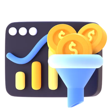 Filtro de dinero en línea  3D Icon