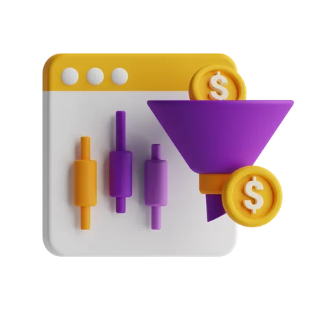 Filtro financiero  3D Icon
