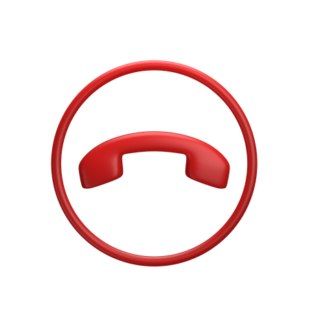 Encerrar chamada  3D Icon