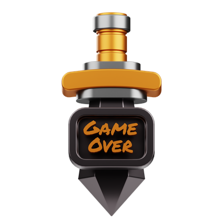 Game Over  3D Icon