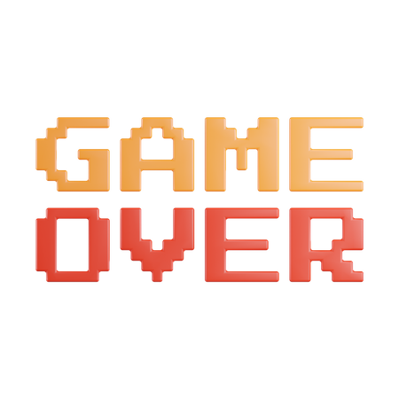 Game Over  3D Icon