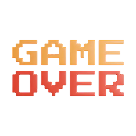 Game Over  3D Icon