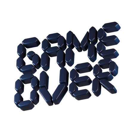 Game Over  3D Icon