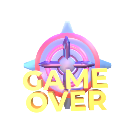 Game Over  3D Icon