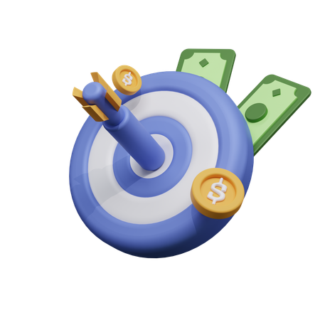 Meta financeira  3D Icon