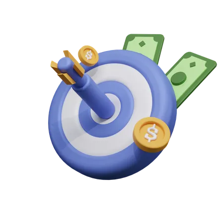 Meta financeira  3D Icon