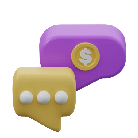 Bate-papo financeiro  3D Icon