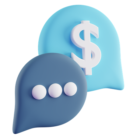 Bate-papo financeiro  3D Icon