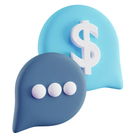 Bate-papo financeiro  3D Icon