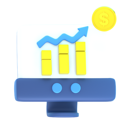 Crescimento financeiro  3D Icon