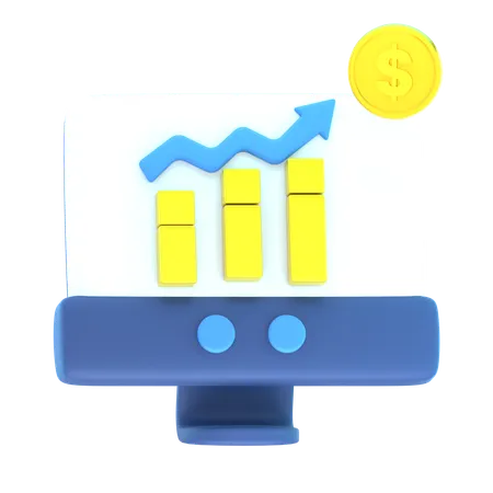 Crescimento financeiro  3D Icon