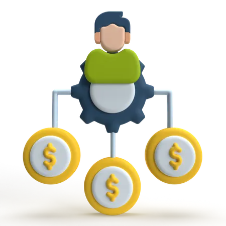 Gestão financeira  3D Icon