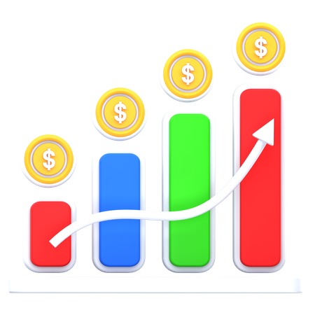 Lucro financeiro  3D Icon