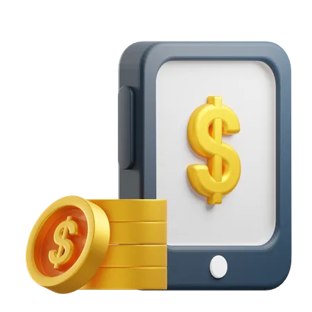 Finanças móveis  3D Icon