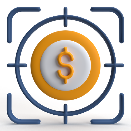 Objetivo financeiro  3D Icon