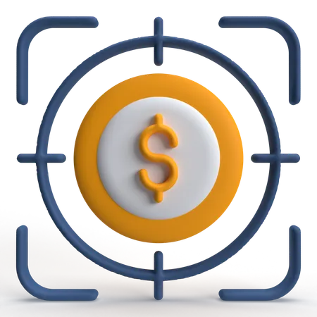 Objetivo financeiro  3D Icon