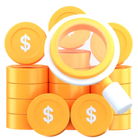 Pesquisa financeira  3D Icon