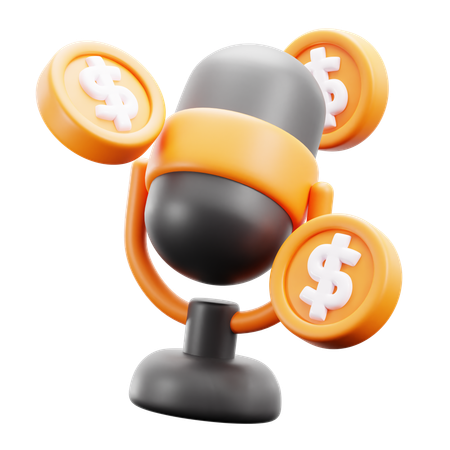 Podcast de finanças  3D Icon