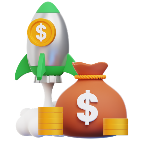 Inicialização financeira  3D Icon